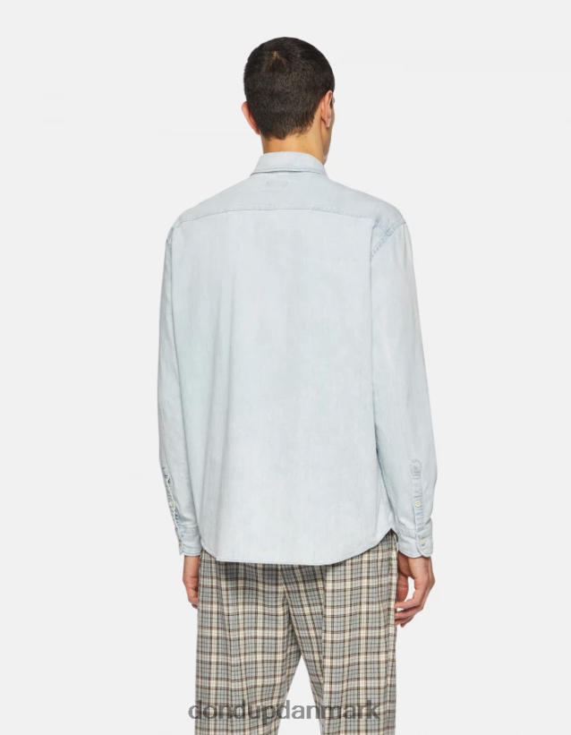 regular fit denimskjorte Mænd 0XD0D0862 blå DONDUP beklædning