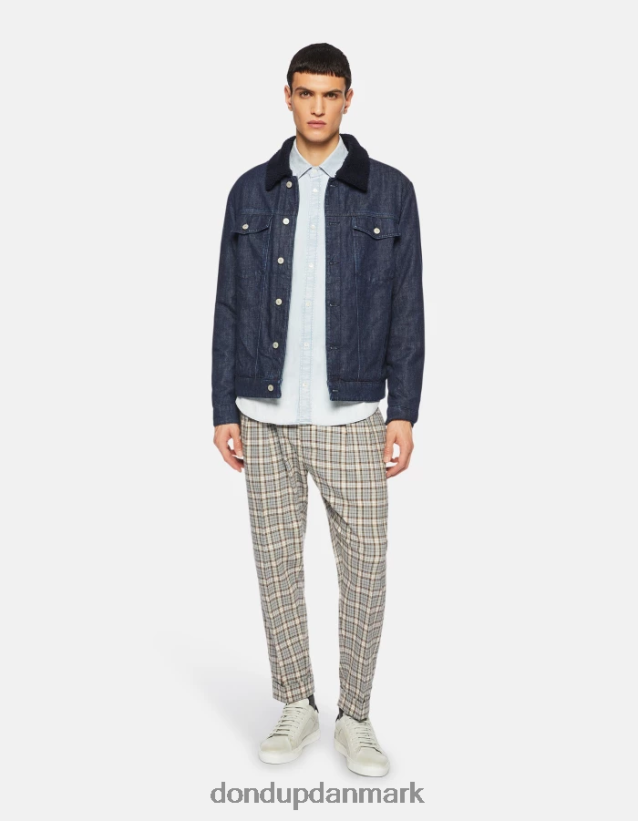 regular fit denimskjorte Mænd 0XD0D0862 blå DONDUP beklædning