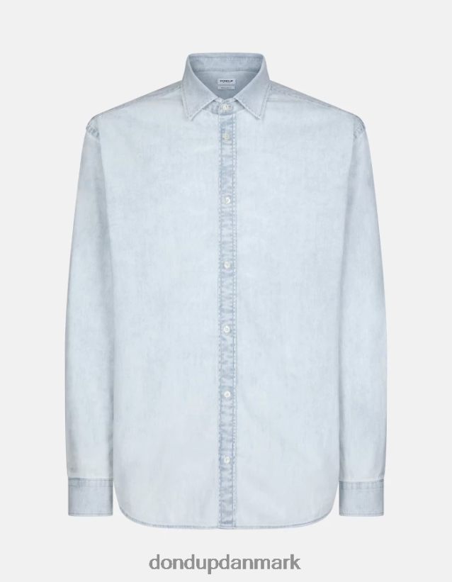 regular fit denimskjorte Mænd 0XD0D0862 blå DONDUP beklædning