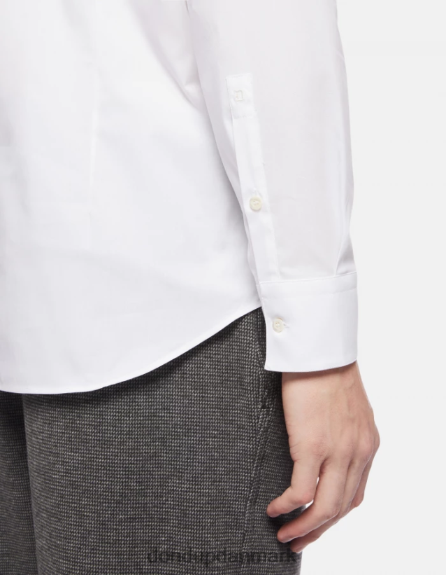 slim fit poplin skjorte Mænd 0XD0D0855 hvid DONDUP beklædning