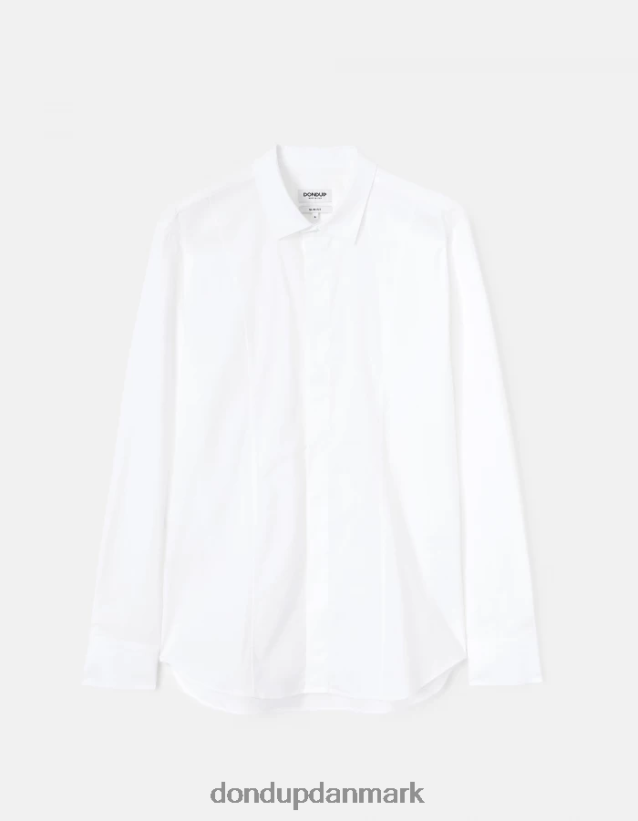 slim fit poplin skjorte Mænd 0XD0D0855 hvid DONDUP beklædning