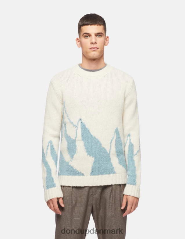 alpacatrøje med rund hals Mænd 0XD0D0874 lyseblå DONDUP beklædning