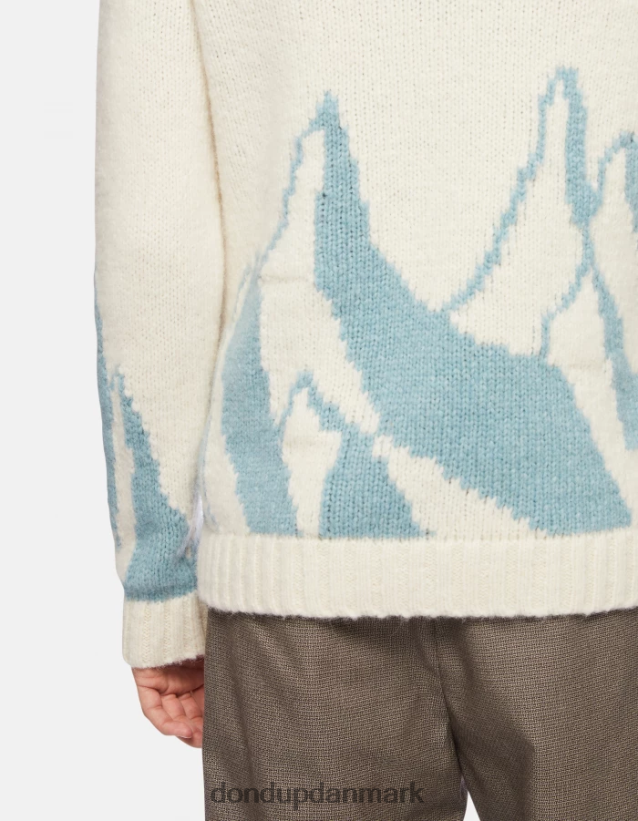 alpacatrøje med rund hals Mænd 0XD0D0874 lyseblå DONDUP beklædning