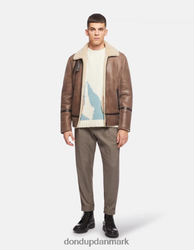 alpacatrøje med rund hals Mænd 0XD0D0874 lyseblå DONDUP beklædning