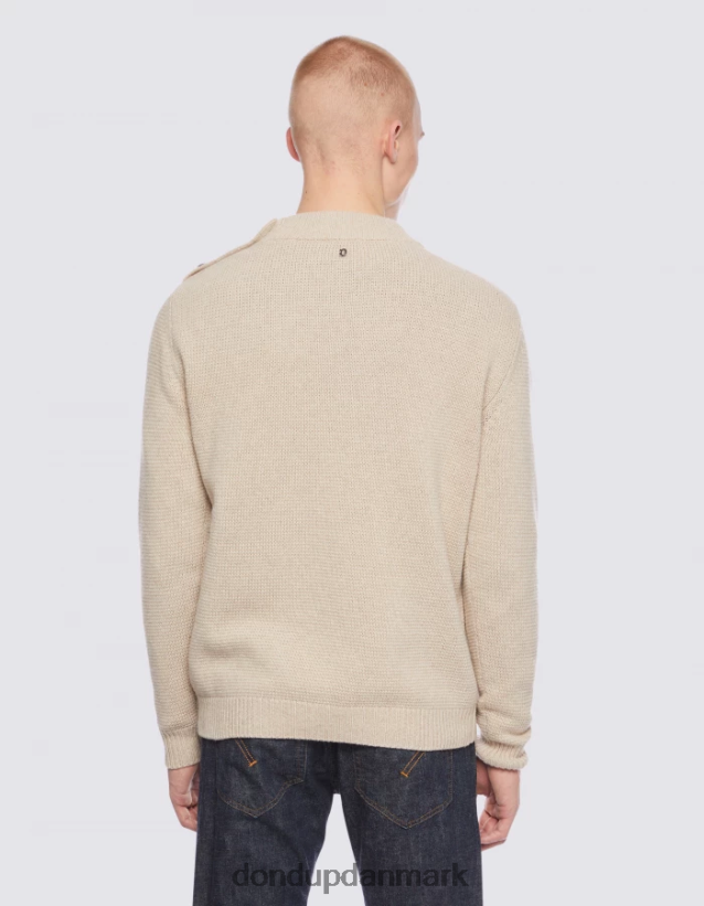 regulær pasform mock-polo-halstrøje i uld Mænd 0XD0D0887 lievito DONDUP beklædning