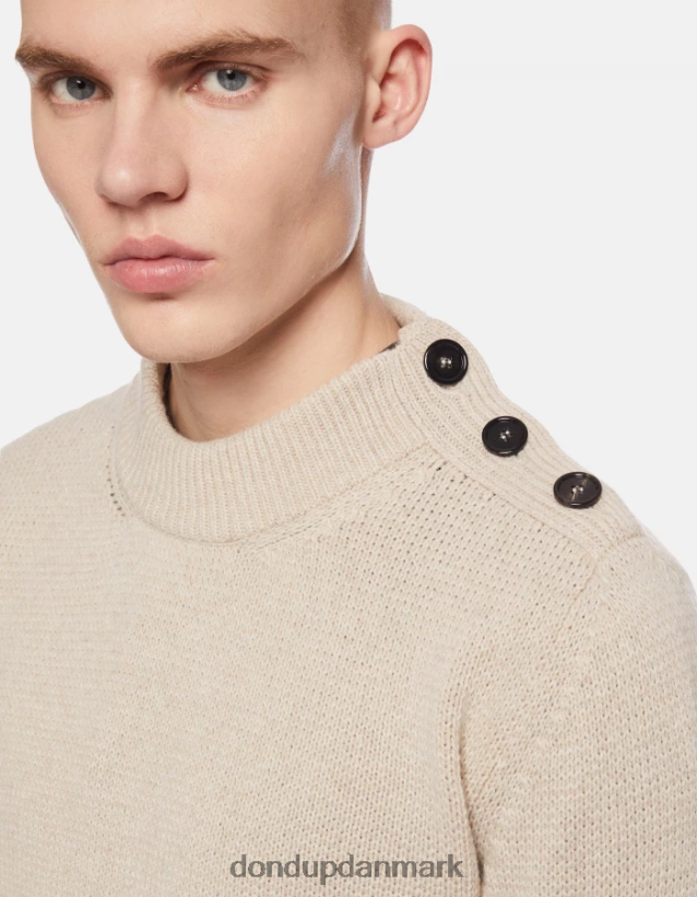 regulær pasform mock-polo-halstrøje i uld Mænd 0XD0D0887 lievito DONDUP beklædning