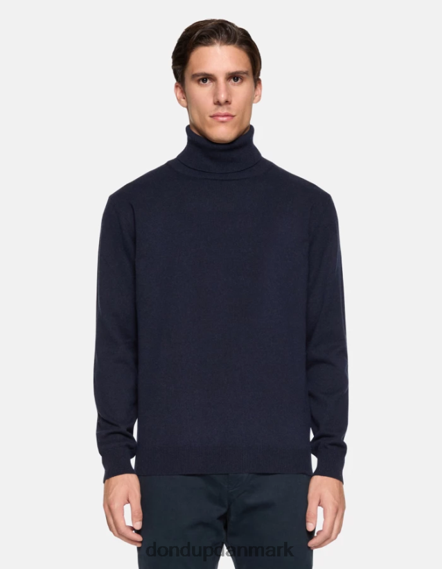 regular fit polo-hals kashmir og silketrøje Mænd 0XD0D0869 Marine blå DONDUP beklædning