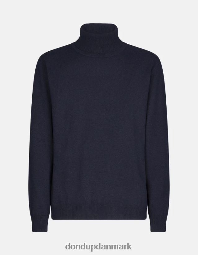 regular fit polo-hals kashmir og silketrøje Mænd 0XD0D0869 Marine blå DONDUP beklædning