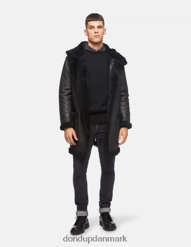 trøje i uldblanding med rund hals Mænd 0XD0D0876 Marine blå DONDUP beklædning