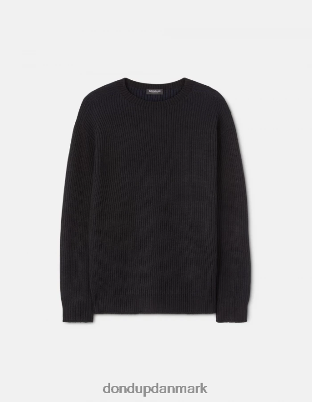 trøje i uldblanding med rund hals Mænd 0XD0D0876 Marine blå DONDUP beklædning