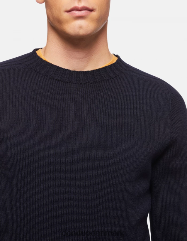 uldtrøje med rund hals Mænd 0XD0D0882 Marine blå DONDUP beklædning