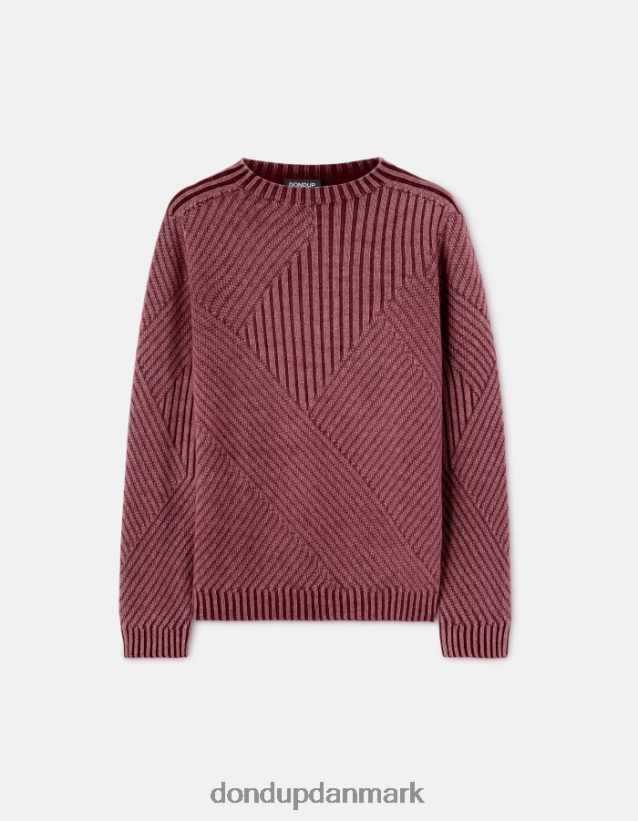 uldtrøje med rund hals Mænd 0XD0D0895 prugna DONDUP beklædning