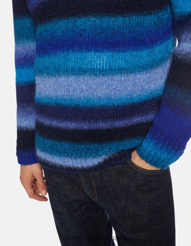 uldtrøje med rund hals Mænd 0XD0D0898 kongeblå DONDUP beklædning