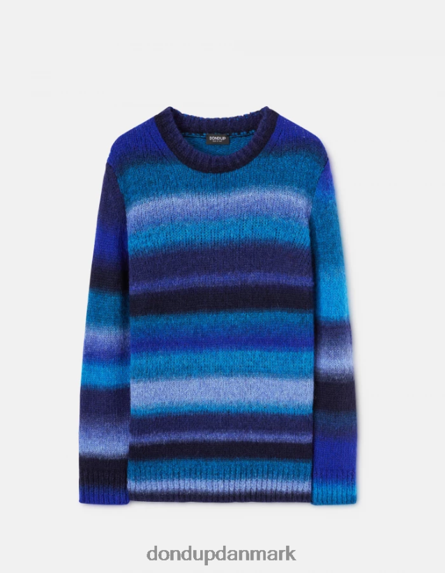 uldtrøje med rund hals Mænd 0XD0D0898 kongeblå DONDUP beklædning