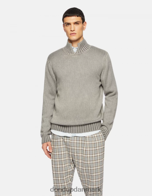 uldtrøje med tragthals Mænd 0XD0D0892 grå DONDUP beklædning