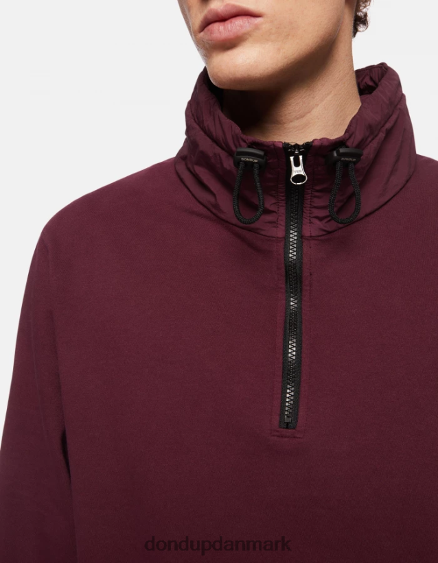 sweatshirt med høj hals i normal pasform Mænd 0XD0D0844 prugna DONDUP beklædning