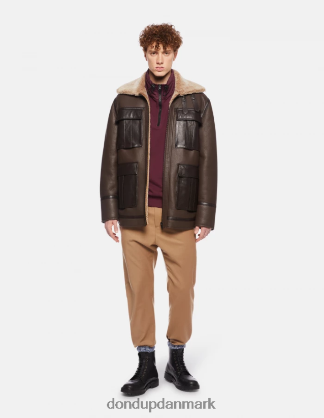 sweatshirt med høj hals i normal pasform Mænd 0XD0D0844 prugna DONDUP beklædning