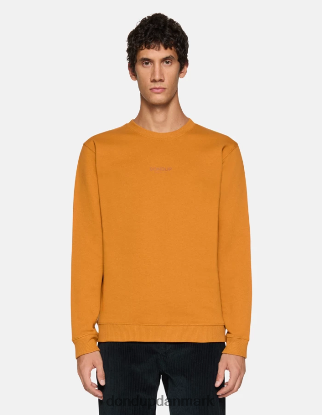 sweatshirt med rund hals i normal pasform Mænd 0XD0D0821 okkergul DONDUP beklædning