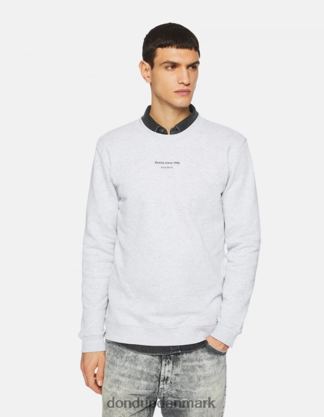 sweatshirt med rund hals i normal pasform Mænd 0XD0D0832 grå DONDUP beklædning