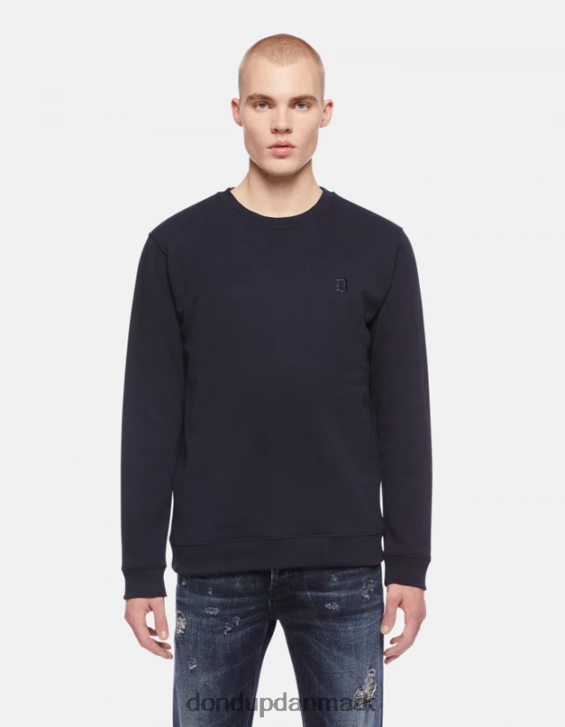 sweatshirt med rund hals i normal pasform Mænd 0XD0D0837 Marine blå DONDUP beklædning