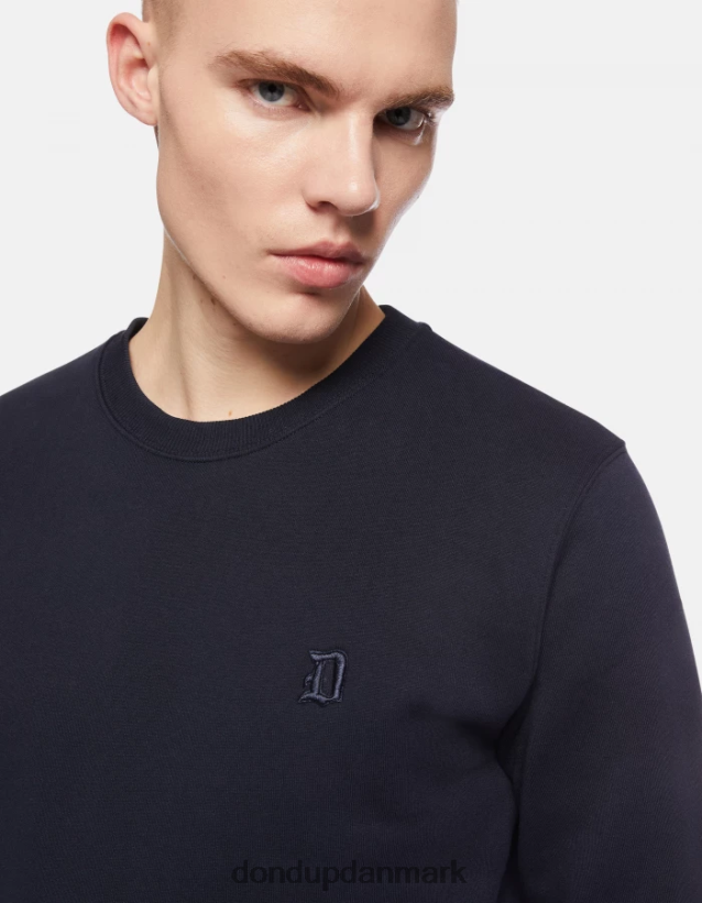sweatshirt med rund hals i normal pasform Mænd 0XD0D0837 Marine blå DONDUP beklædning