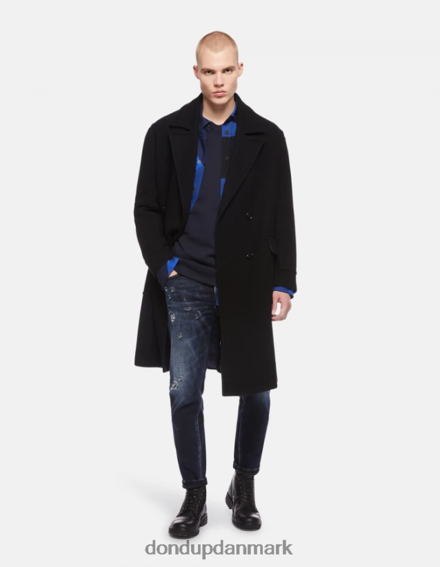 sweatshirt med rund hals i normal pasform Mænd 0XD0D0837 Marine blå DONDUP beklædning