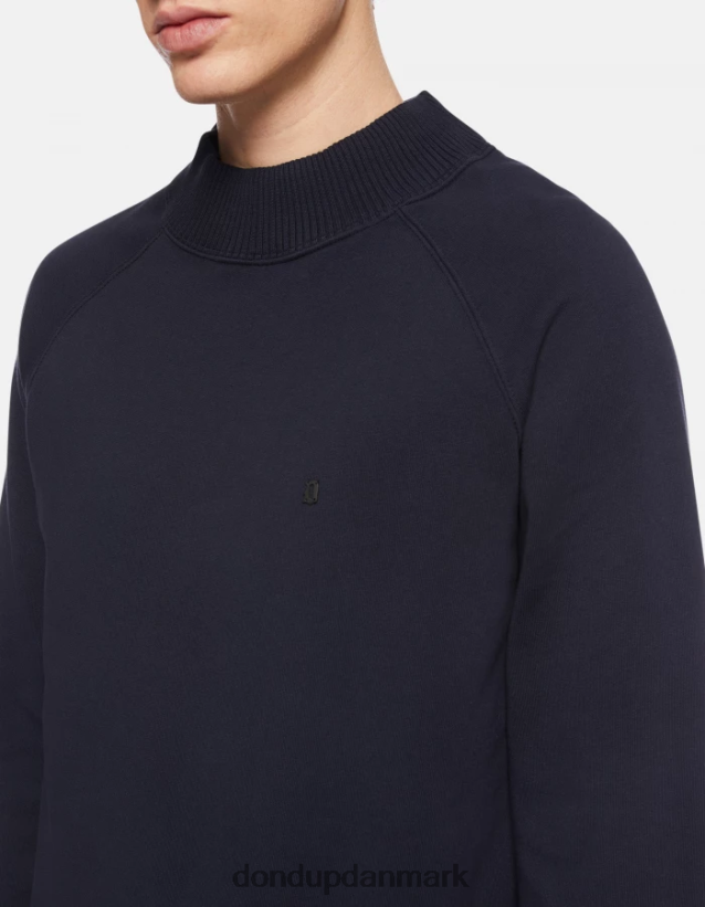 sweatshirt med rund hals i normal pasform Mænd 0XD0D0838 Marine blå DONDUP beklædning