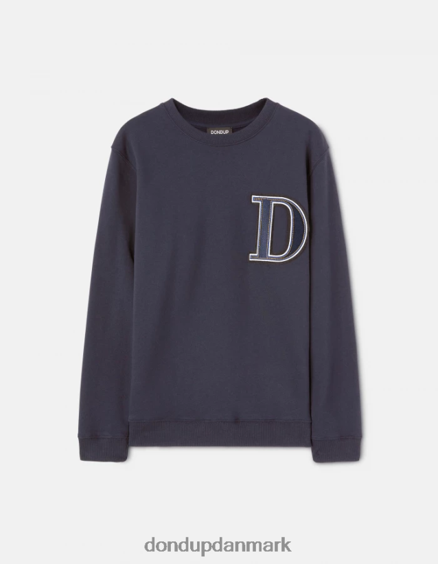 sweatshirt med rund hals i normal pasform Mænd 0XD0D0840 Marine blå DONDUP beklædning
