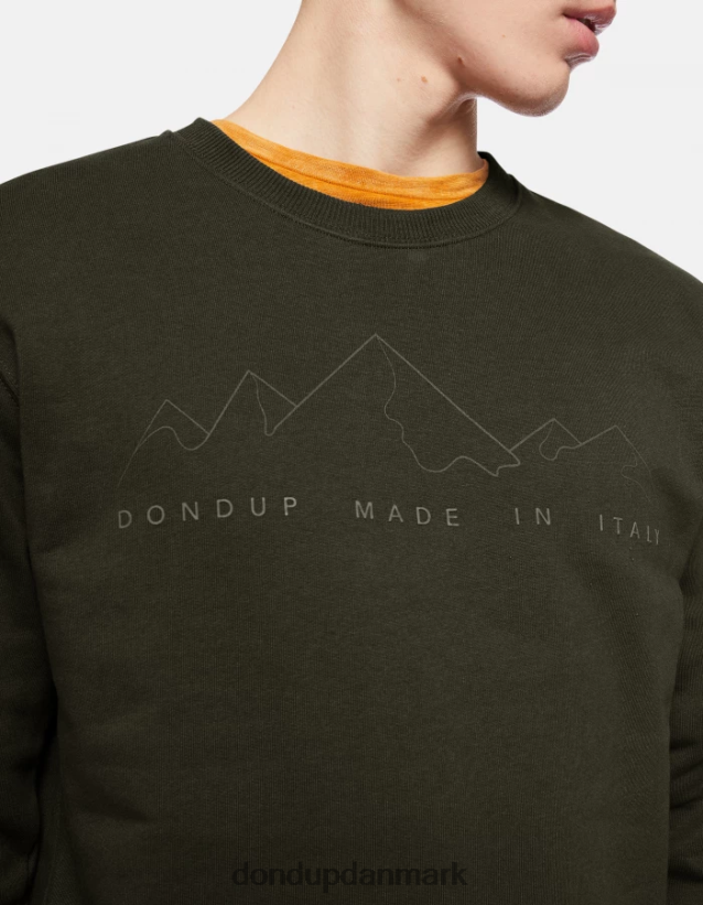 sweatshirt med rund hals i normal pasform Mænd 0XD0D0848 asfalto DONDUP beklædning