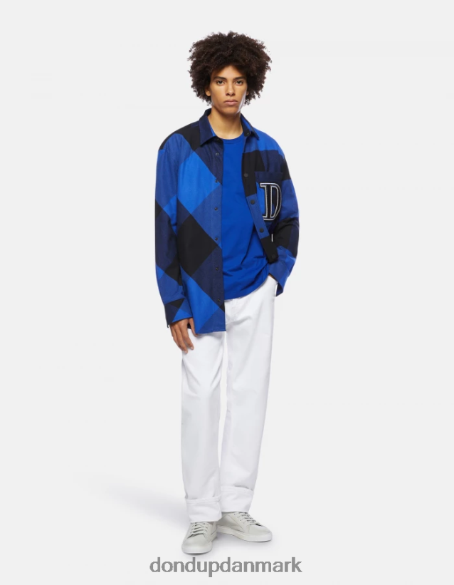 jersey t-shirt med normal pasform Mænd 0XD0D0795 kongeblå DONDUP beklædning