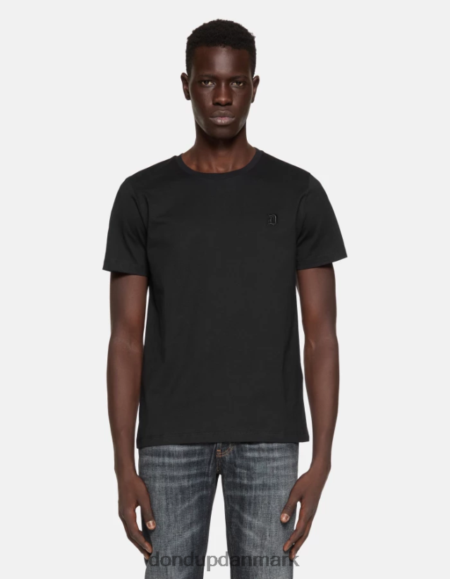 jersey t-shirt med normal pasform Mænd 0XD0D0796 sort DONDUP beklædning