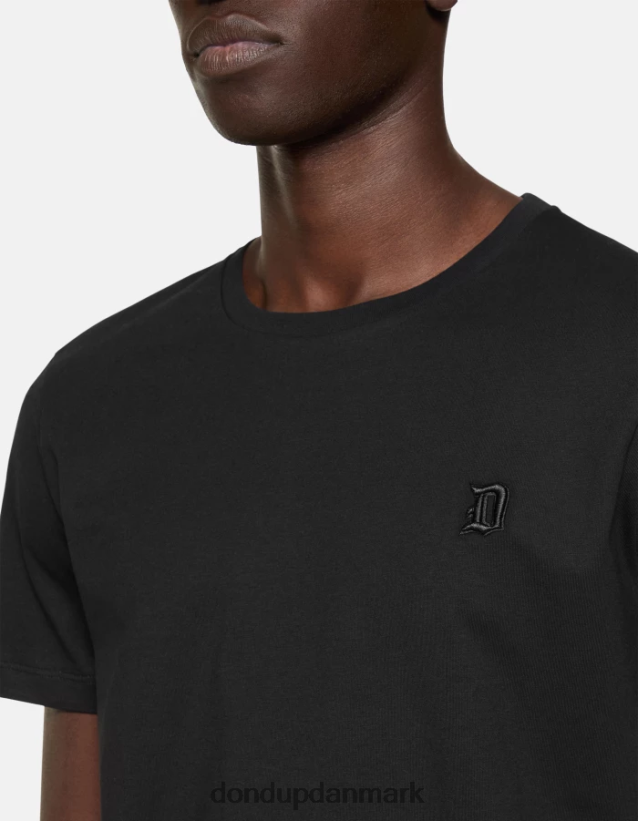 jersey t-shirt med normal pasform Mænd 0XD0D0796 sort DONDUP beklædning