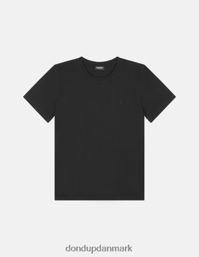 jersey t-shirt med normal pasform Mænd 0XD0D0796 sort DONDUP beklædning