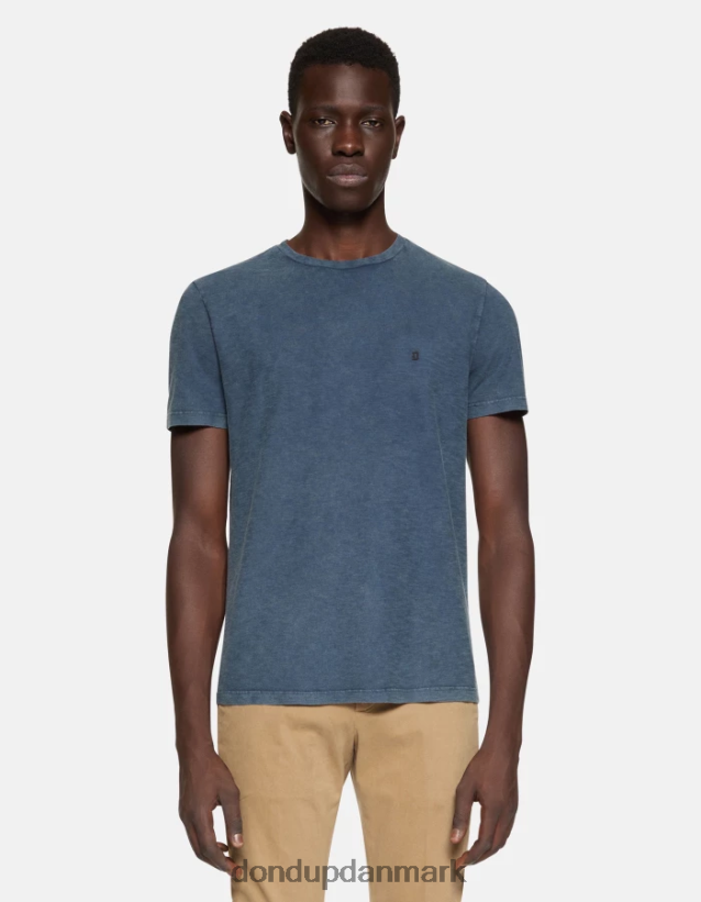 jersey t-shirt med normal pasform Mænd 0XD0D0797 Marine blå DONDUP beklædning