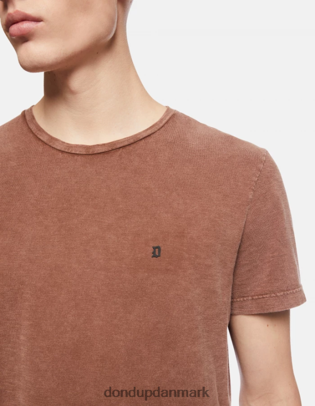 jersey t-shirt med normal pasform Mænd 0XD0D0798 cioccolato DONDUP beklædning