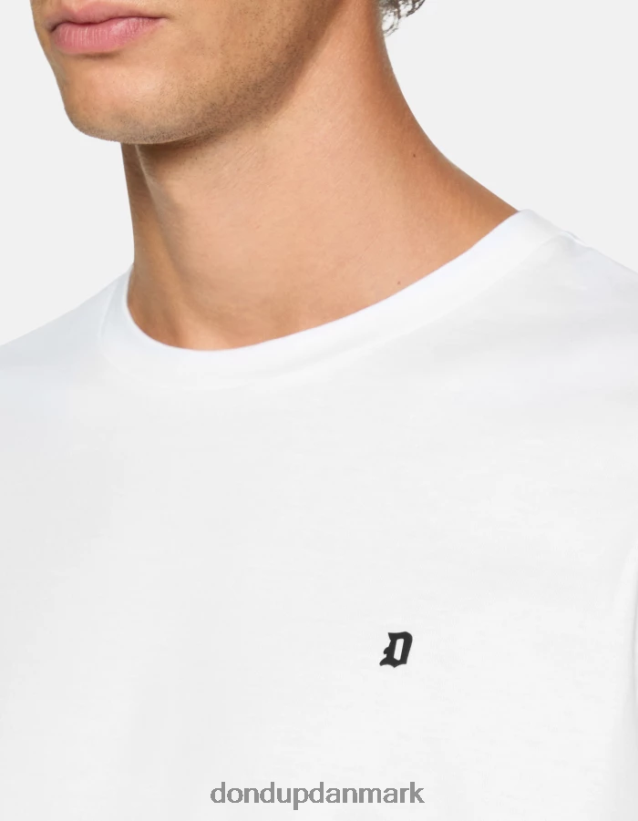 jersey t-shirt med normal pasform Mænd 0XD0D0799 hvid DONDUP beklædning