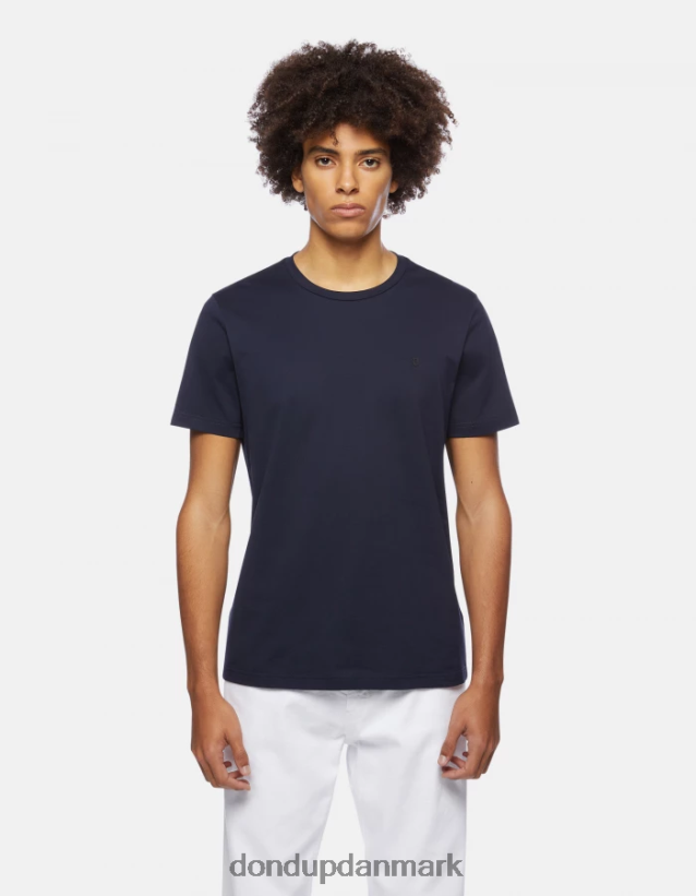jersey t-shirt med normal pasform Mænd 0XD0D0800 Marine blå DONDUP beklædning