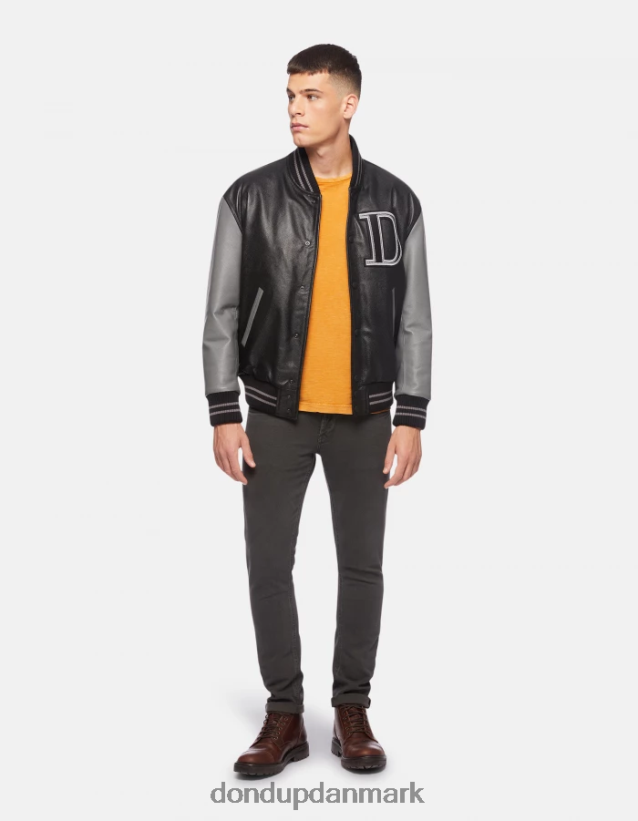 jersey t-shirt med normal pasform Mænd 0XD0D0805 okkergul DONDUP beklædning