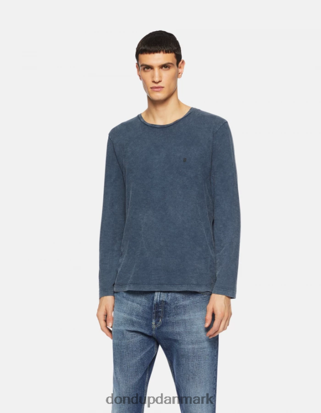 jersey t-shirt med normal pasform Mænd 0XD0D0806 Marine blå DONDUP beklædning