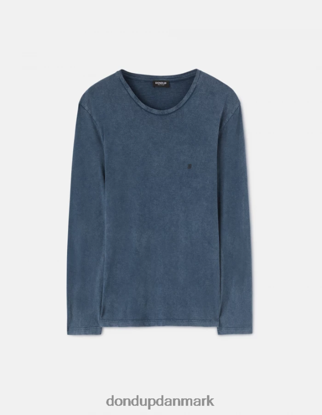 jersey t-shirt med normal pasform Mænd 0XD0D0806 Marine blå DONDUP beklædning