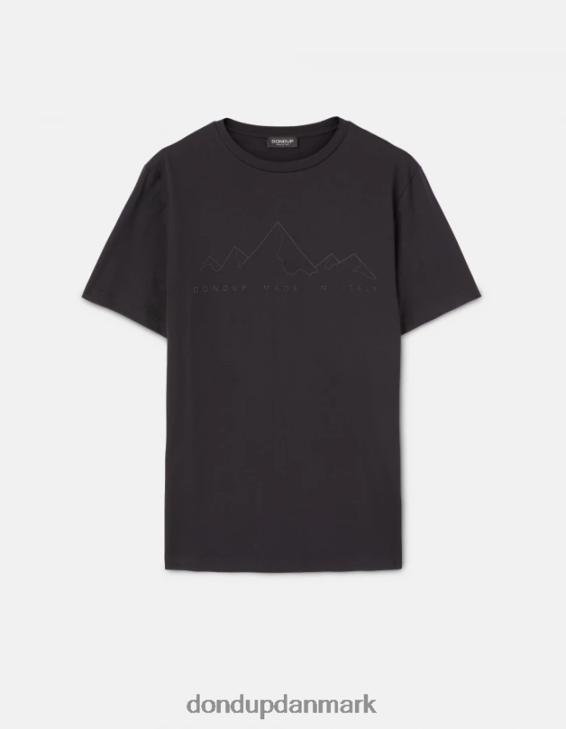 jersey t-shirt med normal pasform Mænd 0XD0D0810 sort DONDUP beklædning