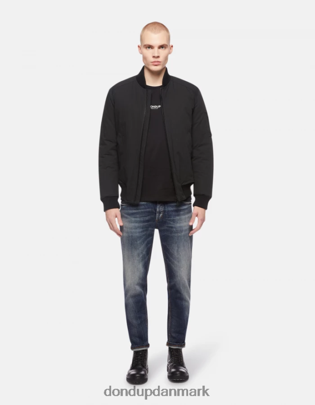 jersey t-shirt med normal pasform Mænd 0XD0D0812 sort DONDUP beklædning