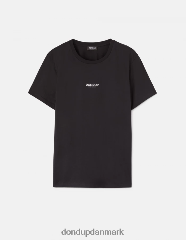 jersey t-shirt med normal pasform Mænd 0XD0D0812 sort DONDUP beklædning
