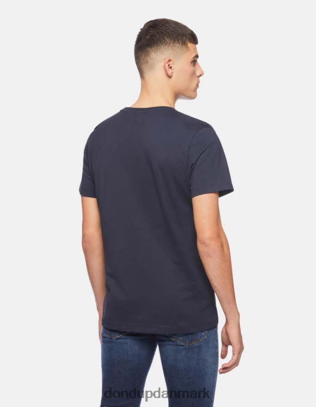 jersey t-shirt med normal pasform Mænd 0XD0D0813 Marine blå DONDUP beklædning