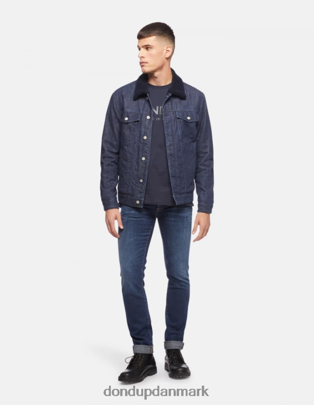 jersey t-shirt med normal pasform Mænd 0XD0D0813 Marine blå DONDUP beklædning