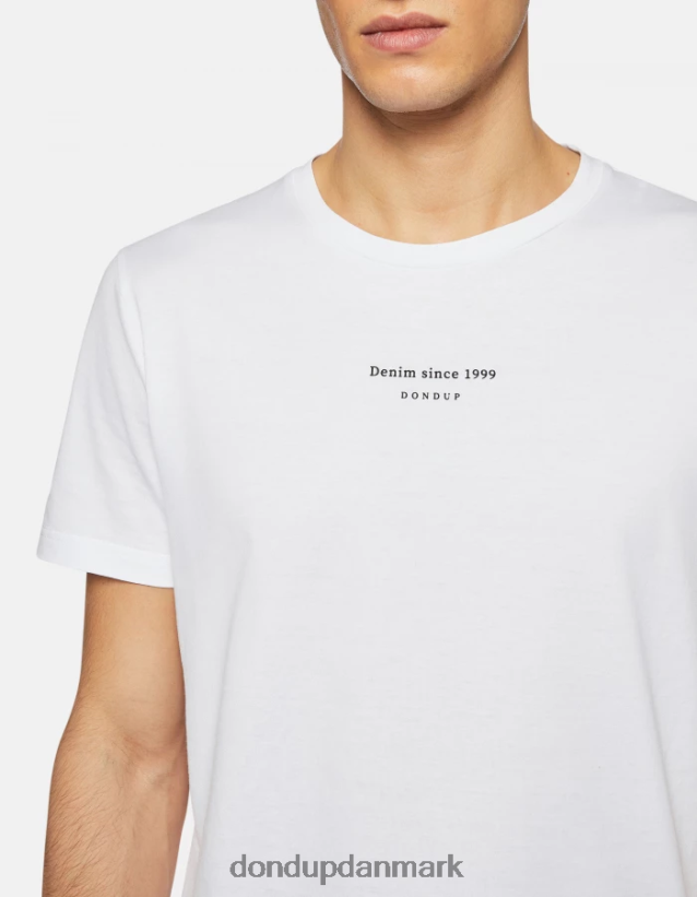 jersey t-shirt med normal pasform Mænd 0XD0D0814 hvid DONDUP beklædning