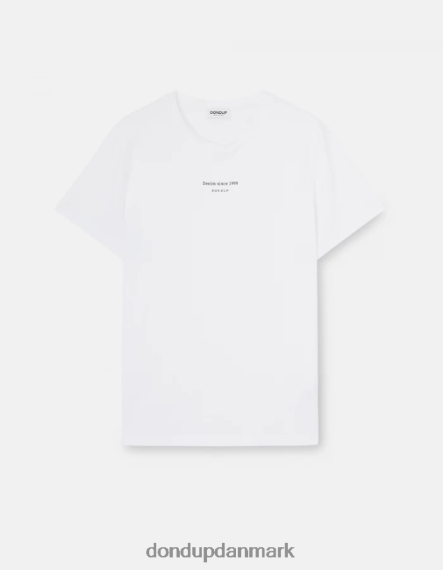 jersey t-shirt med normal pasform Mænd 0XD0D0814 hvid DONDUP beklædning