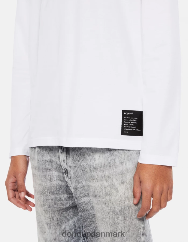 jersey t-shirt med normal pasform Mænd 0XD0D0816 hvid DONDUP beklædning