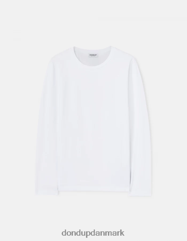 jersey t-shirt med normal pasform Mænd 0XD0D0816 hvid DONDUP beklædning