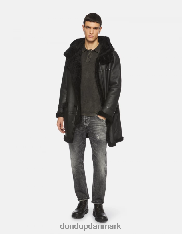 regular fit jersey poloshirt Mænd 0XD0D0803 sort DONDUP beklædning